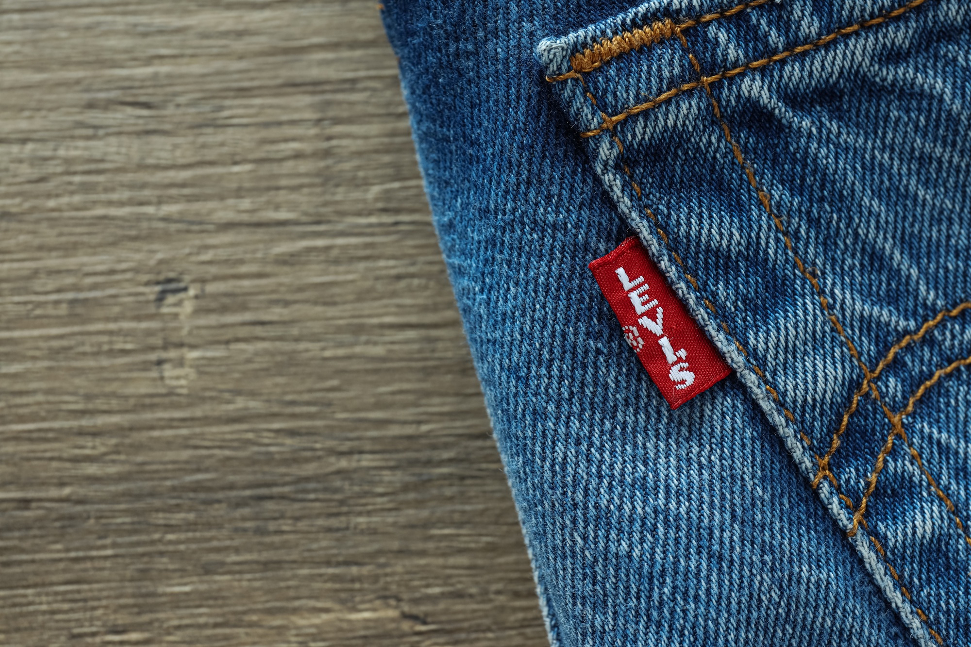 Odessa, Ukraine, 17.05.23: Modern Levis jeans, concept of casual modern clothes