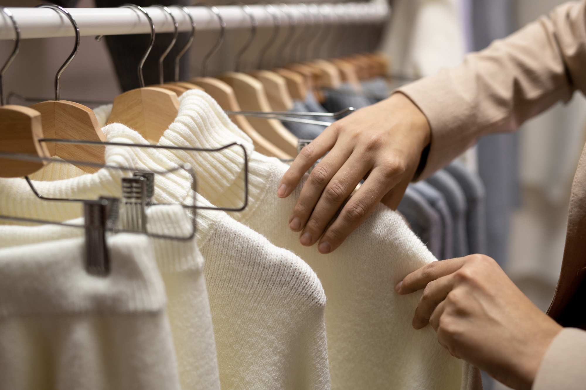 Woman choosing clothes