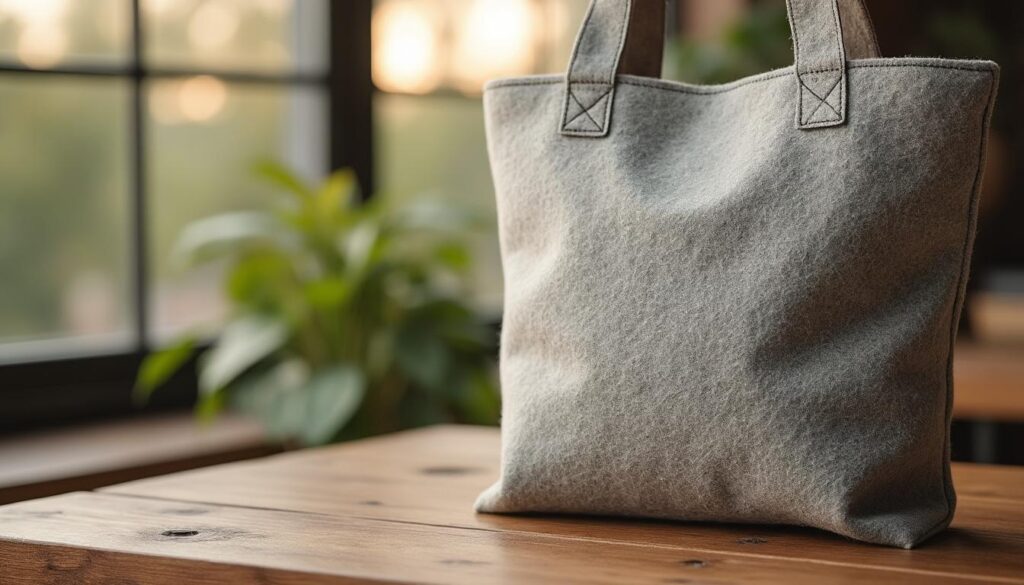 découvrez le sac cabas en feutre de laine, un accessoire tendance et écoresponsable qui allie style et durabilité. parfait pour les fashionistas soucieuses de l’environnement !