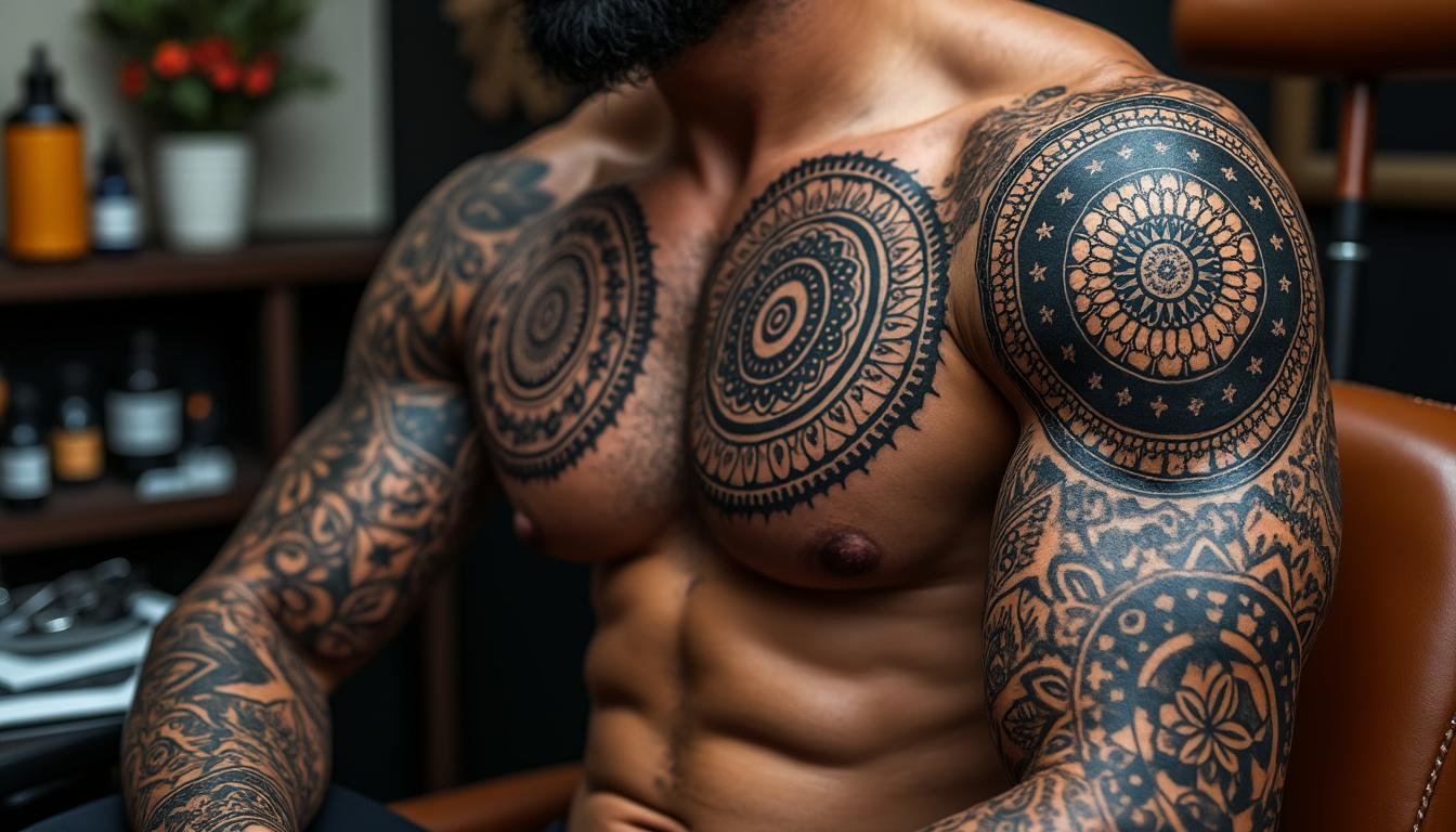 découvrez l'art du tatouage de mandala pour homme avec notre guide complet, conçu pour les novices et passionnés, alliant symbolisme, techniques et inspirations.