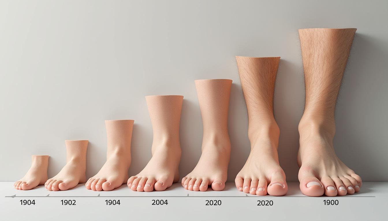 découvrez l'évolution de la taille moyenne du pied masculin au fil des décennies grâce à une analyse détaillée des données historiques et des tendances.