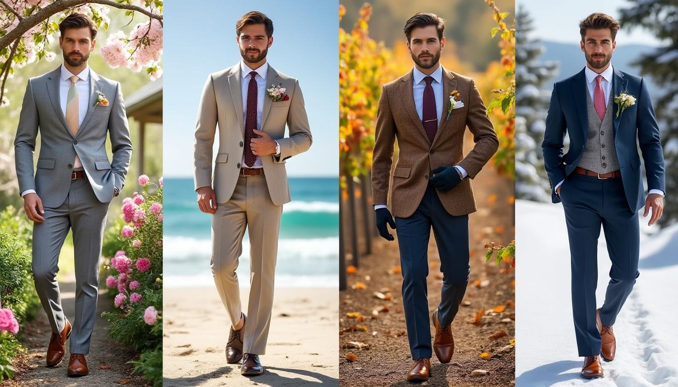 découvrez des inspirations de tenues de mariage pour homme adaptées à chaque saison et lieu, pour un look élégant et parfaitement assorti à l'événement.
