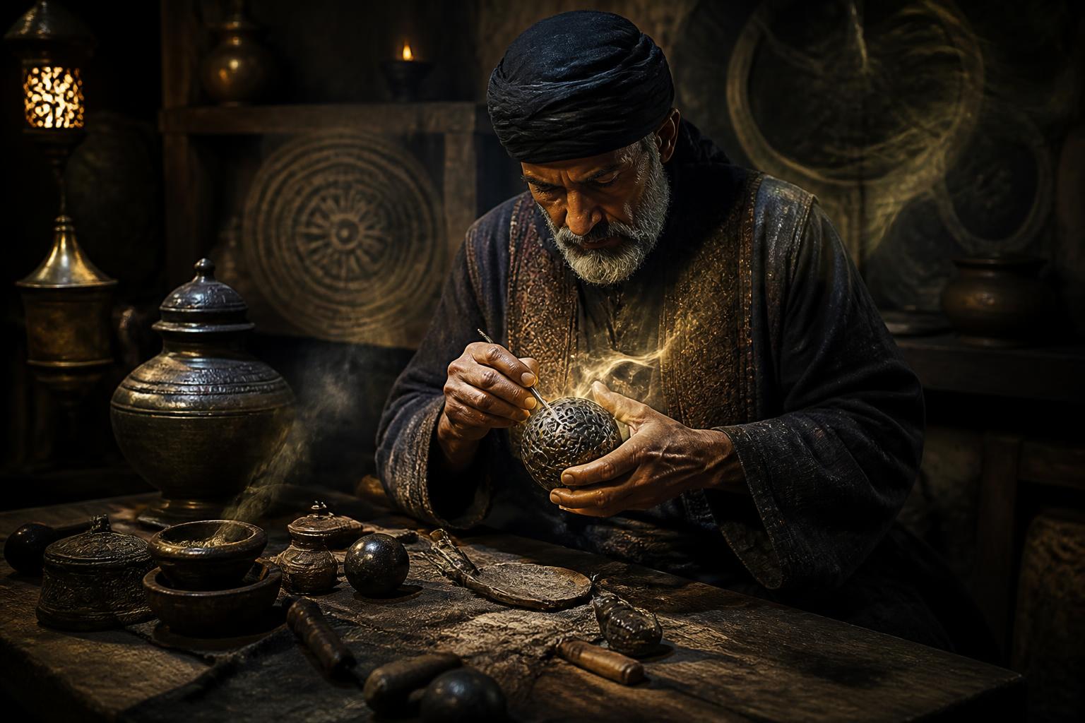 découvrez les origines mystiques de l'or noirci et son rôle unique dans l'artisanat traditionnel, entre savoir-faire ancestral et symbolisme mystérieux.