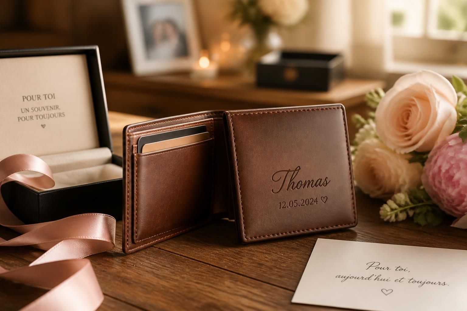 découvrez comment la gravure sur portefeuille transforme un simple cadeau en un souvenir unique et personnalisé, parfait pour marquer les moments importants.
