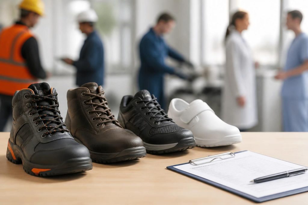 découvrez notre guide d'achat pour choisir des chaussures de sécurité adaptées à votre secteur ainsi que le certificat médical nécessaire pour garantir votre protection et conformité.