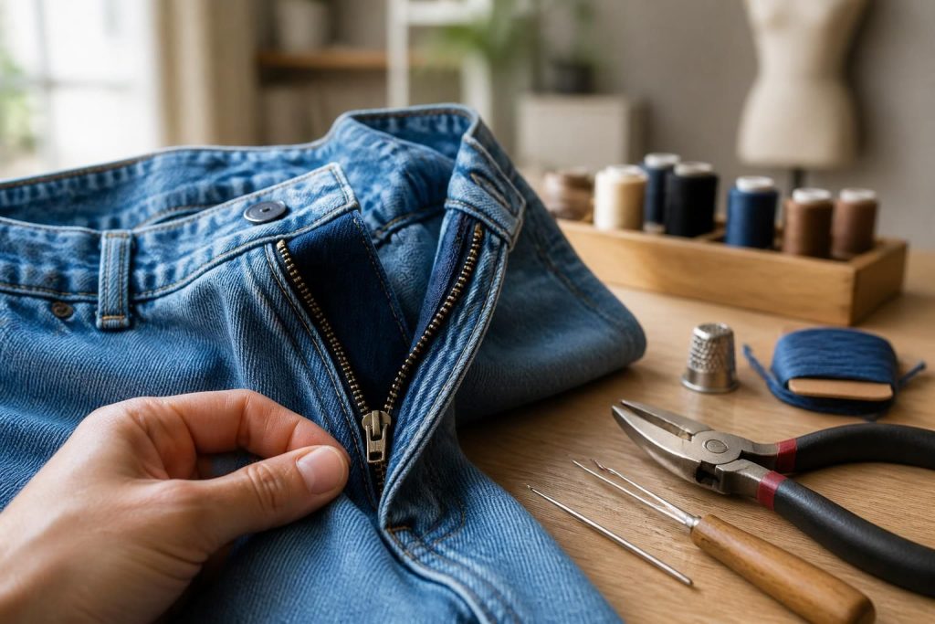 découvrez notre guide pratique pour réparer facilement une fermeture éclair de jean et redonner vie à vos vêtements préférés en quelques étapes simples.