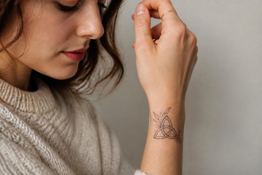 découvrez comment choisir le tatouage triquetra parfait pour une femme, alliant symbolisme, style et beauté pour un dessin unique et significatif.